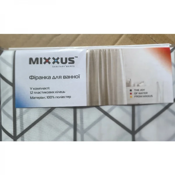 Шторка для ванної Mixxus SCT-010-200x180 з поліестеру (Візерунок 