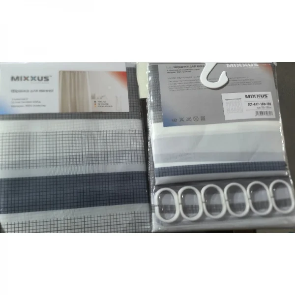 Шторка для ванной Mixxus SCT-017-180x180 из полиэстера (Узор 