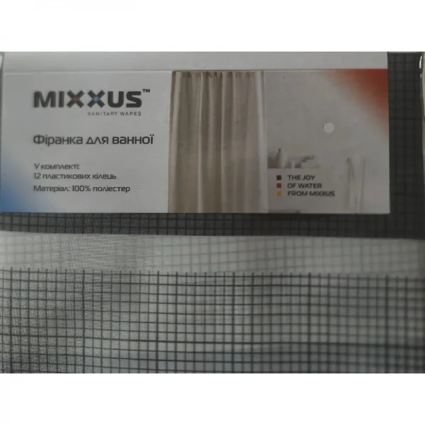 Шторка для ванной Mixxus SCT-017-180x180 из полиэстера (Узор 