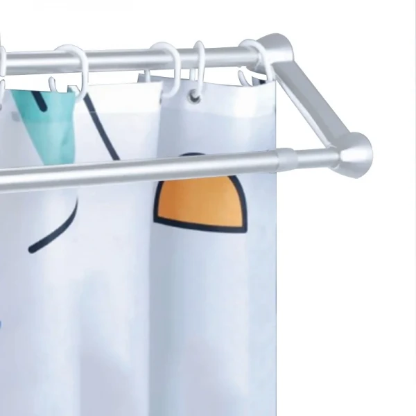 Штанга для шторки телескопическая с полотенцедержателем Mixxus CRA-D-75x125 75cm-125cm (алюминий) (БЛИСТЕР) (AC3588)