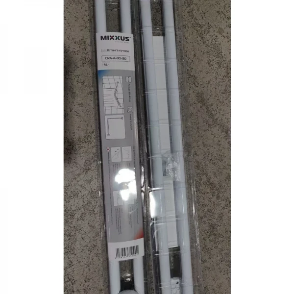 Штанга для шторки угловая Mixxus CRA-A-80x80 80x80cm (алюминий) (БЛИСТЕР) (AC3590)
