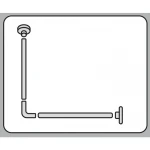 Штанга для шторки угловая Mixxus CRA-A-90x90 90x90cm (алюминий) (БЛИСТЕР) (AC3591)