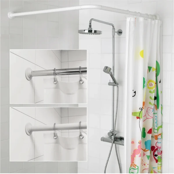 Штанга для шторки угловая Mixxus CRA-A-90x90 90x90cm (алюминий) (БЛИСТЕР) (AC3591)