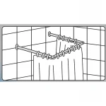 Штанга для шторки П-образная универсальная Mixxus CRA-U-80x80x80 80x80x80cm, 80x160cm, 240cm (алюминий) (БЛИСТЕР) (AC3592)