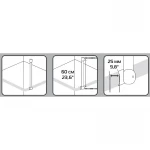 Штанга для шторки поддерживающая прямая Mixxus CRA-S-60 60cm (алюминий) (БЛИСТЕР) (AC3594)