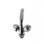 Змішувач для умивальника ARMATA 272-Z хромований двохвентильний з поворотним виливом (AR0019)