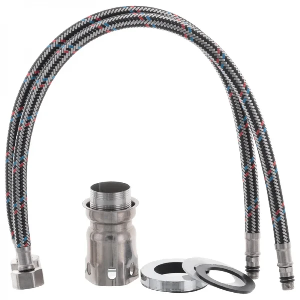 Смеситель для кухни Champion SUS-011 Refl нержавеющая сталь/серый с гибким изливом (CH0294)