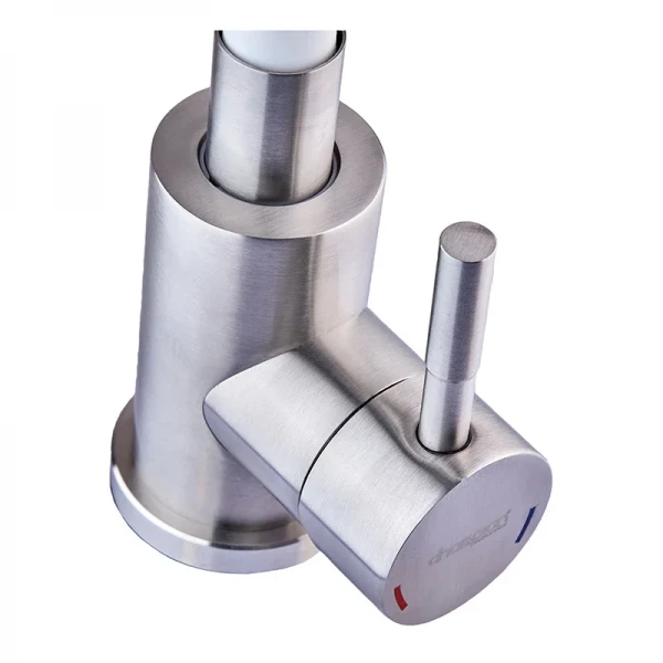 Смеситель для кухни с силиконовым изливом Champion SUS-011 Refl.White (нерж. сталь) (CH0331)