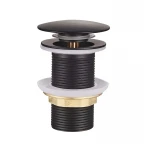 Донный клапан для умывальника Champion POP-UP-02 Black 1 1/4'' (кнопка) (Черный) (CH0366)