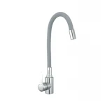 Смеситель для кухни Champion EZA-011 Chrome Refl.Gray с серым гибким изливом (нерж. сталь) (CH6155)