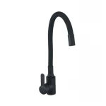 Смеситель для кухни Champion EZA-011 Black Refl.Black с черным гибким изливом (нерж. сталь) (CH6156)