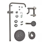 Душевая колонна со смесителем Champion SAP-009-J Graphite (нерж. сталь) (CH6165)