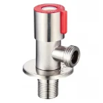 Кран для подключ.сантехприборов Champion VAL-02 1/2x1/2 с нерж.стали SUS304 (красный) (CH6194)