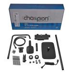 Душевая колонна Champion PBL-009-J Black со смесителем с кнопочным переключателем, 4 режима (CH6499)