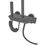 Душевая колонна Champion PBM-009-J Graphite со смесителем с кнопочным переключателем, 4 режима (CH6501)