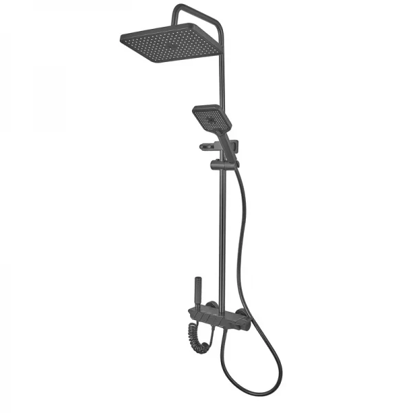 Душевая колонна Champion PBM-009-J Graphite со смесителем с кнопочным переключателем, 4 режима (CH6501)