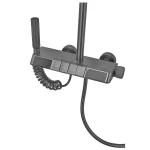 Душевая колонна Champion PBR-009-J Graphite со смесителем с кнопочным переключателем, 4 режима (CH6502)