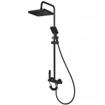 Душевая колонна Armata BCS-009-J Black со смесителем с кнопочным переключателем, 4 режима (CH6508)