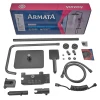 Душова колона Armata BCS-009-J Graphite зі змішувачем з кнопковим перемикачем, 4 режими (CH6509)