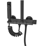 Душевая колонна Armata BCT-009-J Black со смесителем с кнопочным переключателем, 4 режима (CH6510)