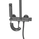 Душевая колонна Armata BCT-009-J Graphite со смесителем с кнопочным переключателем, 4 режима (CH6511)