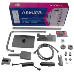 Душевая колонна Armata BCT-009-J Graphite со смесителем с кнопочным переключателем, 4 режима (CH6511)