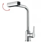 Смеситель для кухни CHAMPION MOZ-014 с выдвижной лейкой 4 режима из нерж. стали (CH6518)