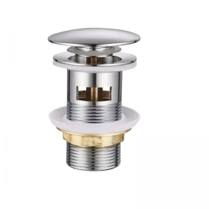 Донний клапан для раковини Champion POP-UP-01 1 1/4'' з переливом автомат СLICK-СLACK (Колір хром) (CH6530)