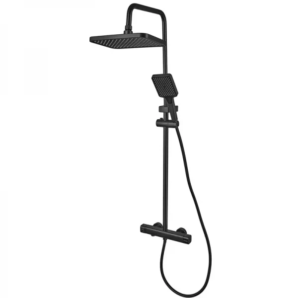 Душевая колонна со смесителем из алюминия CHAMPION PBC-009-J BLACK, 3 режима (CH6546)