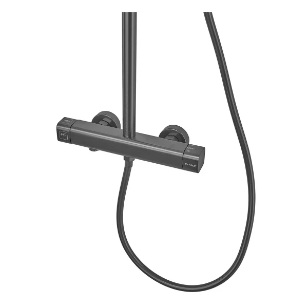 Душевая колонна со смесителем из алюминия CHAMPION PBC-009-J GRAPHITE, 3 режима (CH6548)