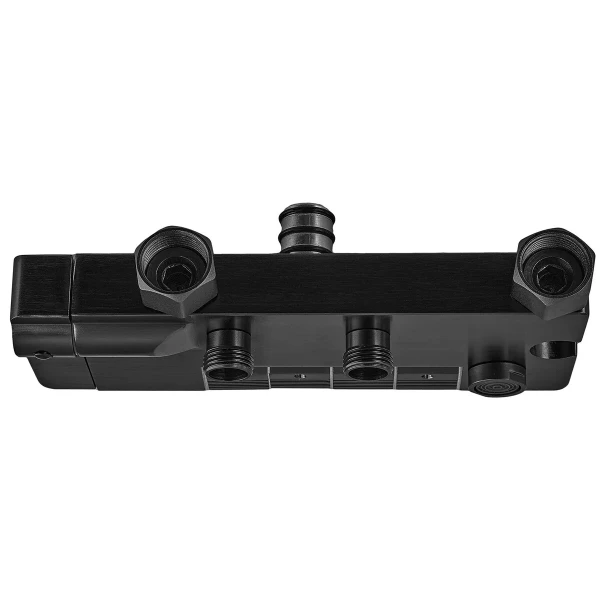 Душевая колонна со смесителем с кнопочным переключателем из алюминия CHAMPION PBD-009-J BLACK, 4 режима (CH6549)