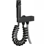 Кран для гигиенического душа и бачка унитаза CHAMPION PHL-333 BLACK с лейкой (CH6551)