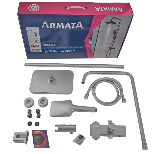 Душевая колонна со смесителем из алюминия ARMATA BCD-009-J, 3 режима (CH6556)