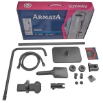 Душевая колонна со смесителем из алюминия ARMATA BCD-009-J GRAPHITE, 3 режима (CH6558)