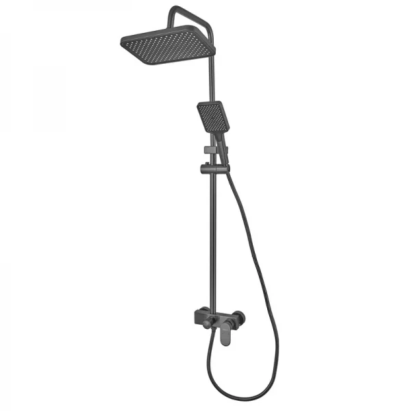 Душевая колонна со смесителем из алюминия ARMATA BCD-009-J GRAPHITE, 3 режима (CH6558)