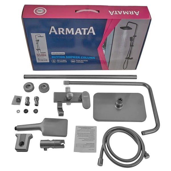 Душевая колонна со смесителем из алюминия ARMATA BCG-009-J, 3 режима (CH6559)