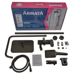 Душевая колонна со смесителем из алюминия ARMATA BCG-009-J BLACK, 3 режима (CH6560)