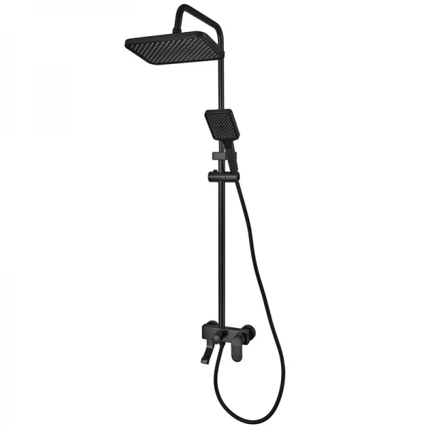 Душевая колонна со смесителем из алюминия ARMATA BCG-009-J BLACK, 3 режима (CH6560)