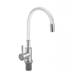 Смеситель для кухни Armata SUS-011 REFL.WHITE с силиконовым изливом, из нержавеющей стали (CH6562)