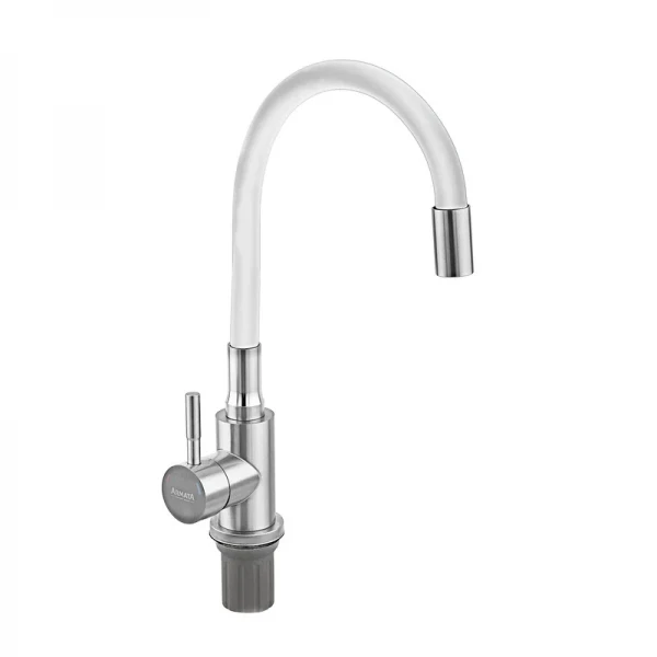 Смеситель для кухни Armata SUS-011 REFL.WHITE с силиконовым изливом, из нержавеющей стали (CH6562)
