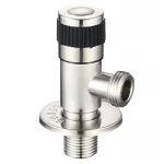 Кран для підключення сантехприладів Champion VAL-04-1/2x1/2 з нерж. сталі SUS304 (CH6567)