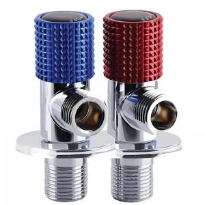 Комплект кранів (пара) для підключення сантехприладів Champion VAL-12-1/2x1/2-TWIN Chrome з нерж. ст.(кол. хром)(CH6568)