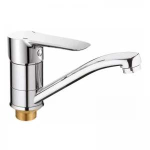 Смеситель для умывальника Cron Columbia 555-15 CM хромированный однорычажный с поворотным изливом на гайке (CR0011)