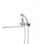 Смеситель для ванны Cron Riva 006 хромированный с длинным поворотным изливом (CR0057)