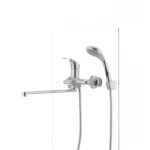 Смеситель для ванны Cron Riva 006 хромированный с длинным поворотным изливом (CR0057)