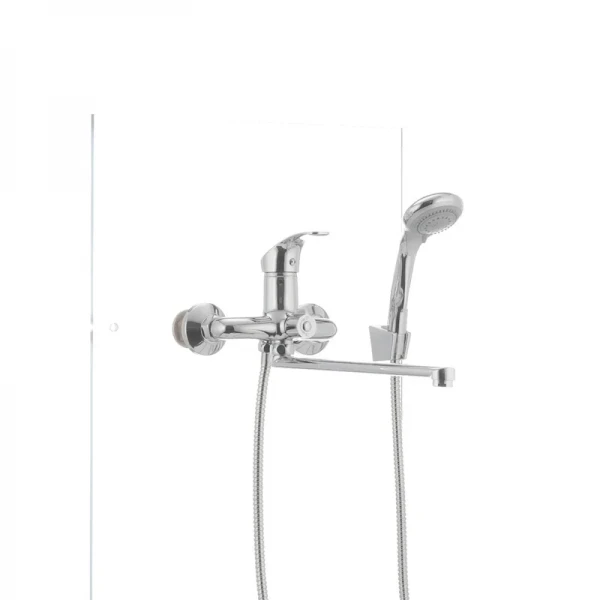 Смеситель для ванны Cron Riva 006 хромированный с длинным поворотным изливом (CR0057)