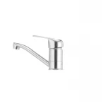 Смеситель для умывальника Cron Magic 004 (излив 15 см) (черная ручка) (CR0107)