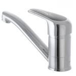 Смеситель для умывальника Cron Magic 004 (излив 15 см) (черная ручка) (CR0107)