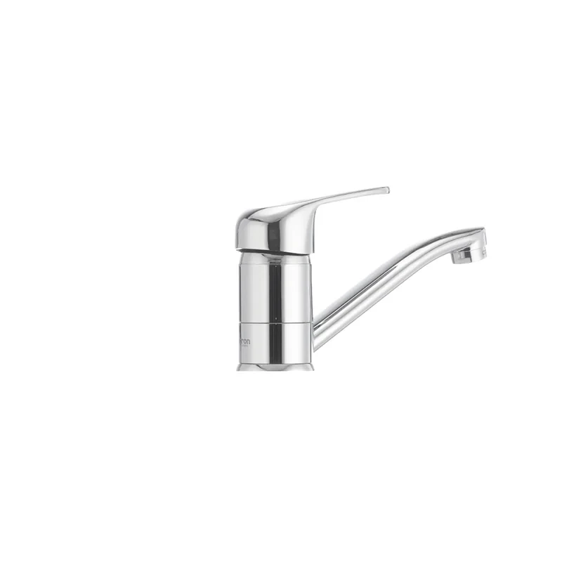 Смеситель для умывальника Cron Magic 004 (излив 15 см) (черная ручка) (CR0107)