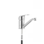 Смеситель для умывальника Cron Magic 004 (излив 15 см) (черная ручка) (CR0107)